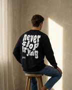 Never stop trying - white