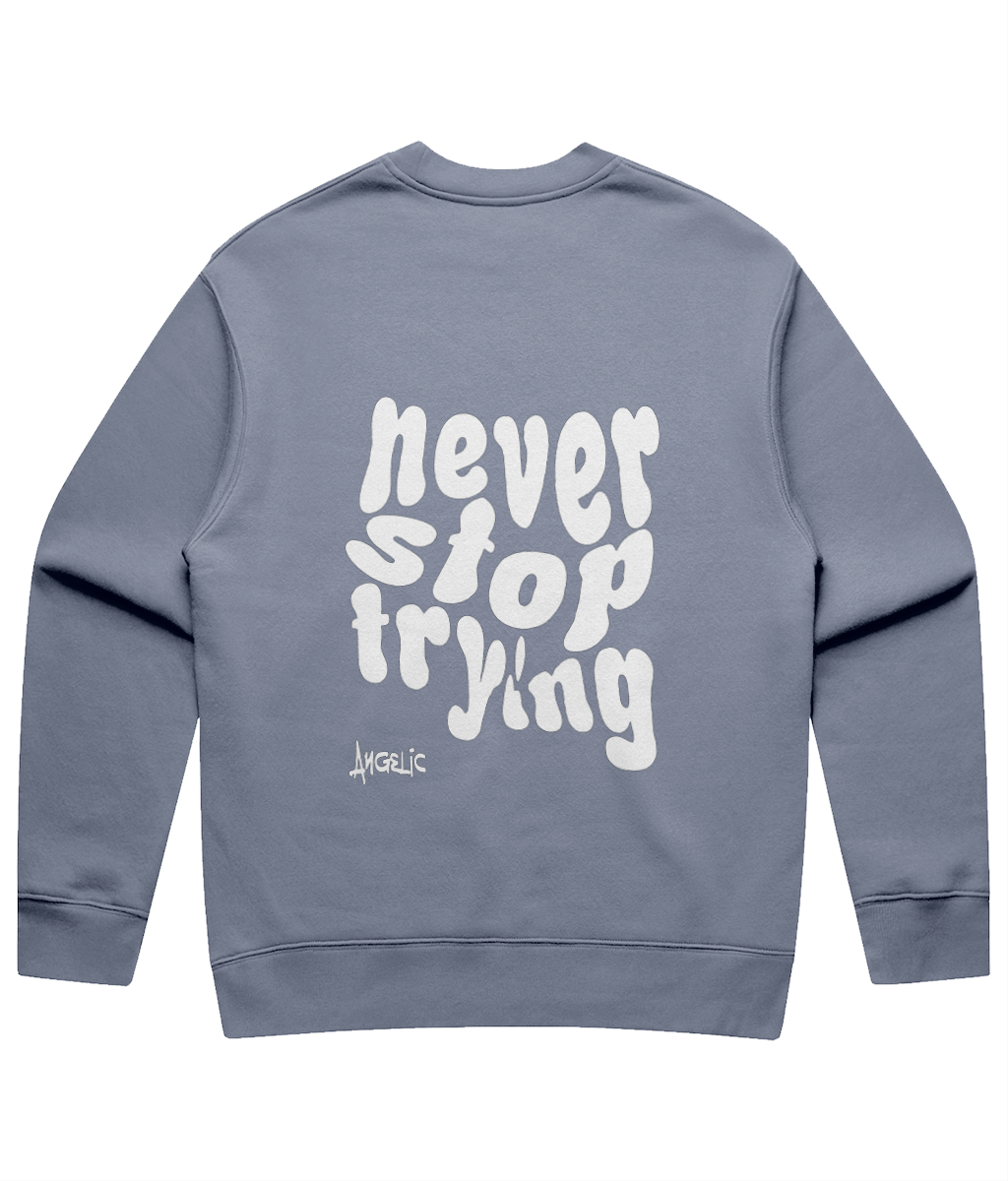 Never stop trying - white