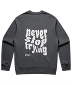 Never stop trying - white